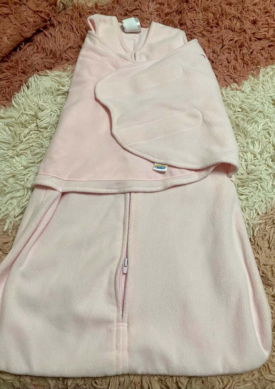 HALO SleepSack Swaddle Micro-Fleece Pink Size Small 3-6 Months